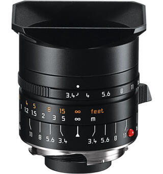 Leica Super-Elmar-M 21mm f/3.4 ASPH Vidvinkel. Filterfatning E46. Svart.